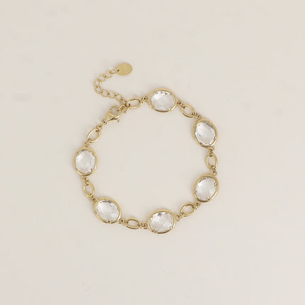 Bracelet - 6 cristaux taillés ovales
