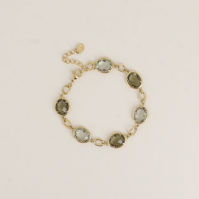 Bracelet - 6 cristaux taillés ovales