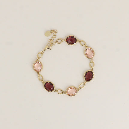 Bracelet - 6 cristaux taillés ovales