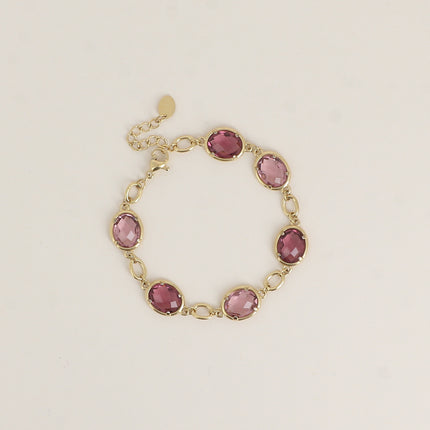 Bracelet - 6 cristaux taillés ovales