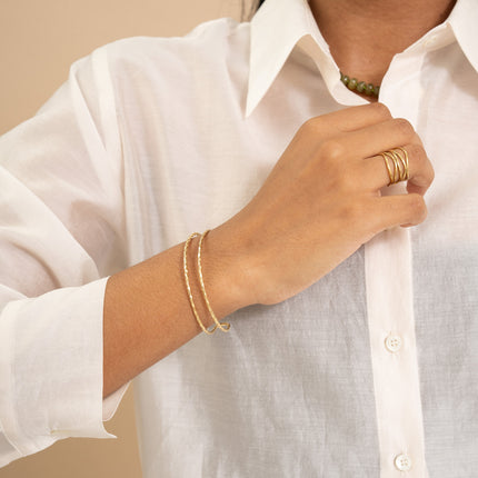 Cuff - 2 rows of diamonds