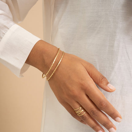 Cuff - 2 rows of diamonds