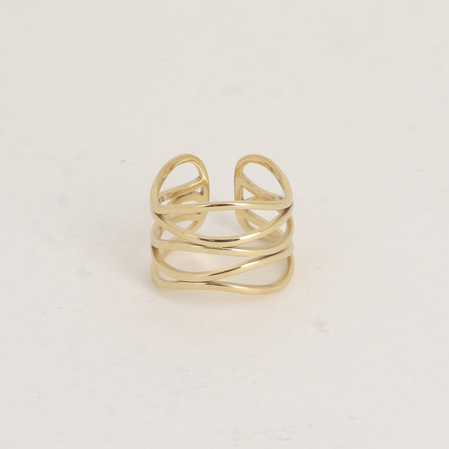 Wide ring - openwork shapes