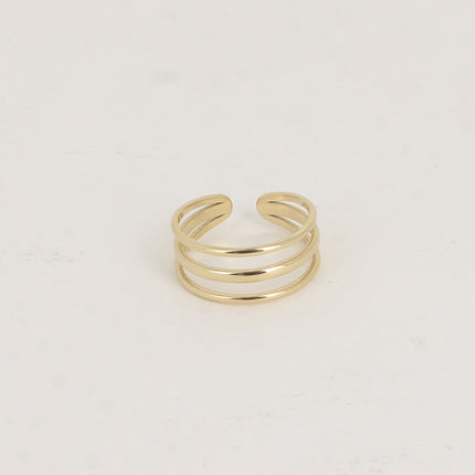 Bague - 3 rangs lisses