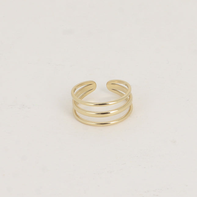 Bague - 3 rangs lisses