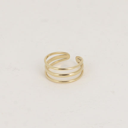 Bague - 3 rangs lisses