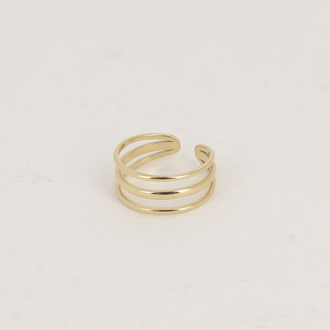 Bague - 3 rangs lisses