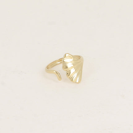 Bague ouverte - motif ginko