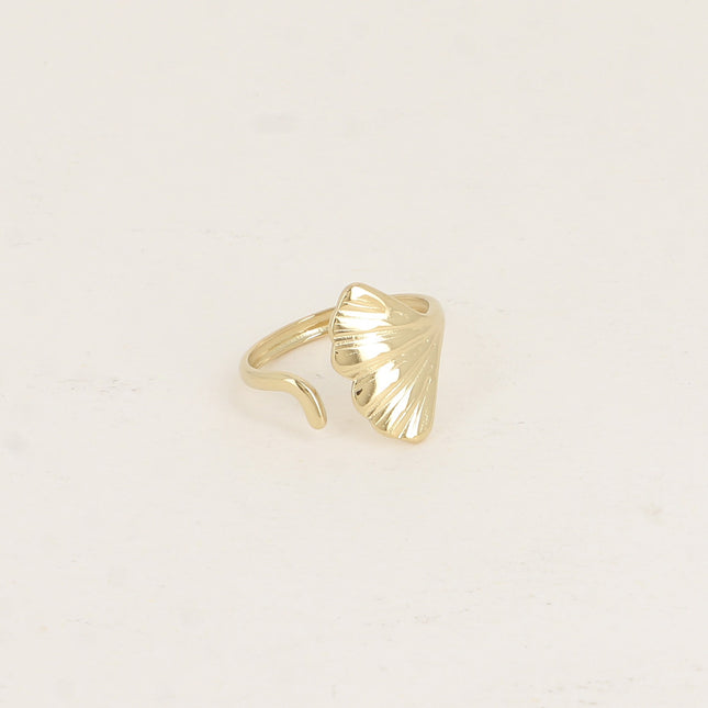Bague ouverte - motif ginko