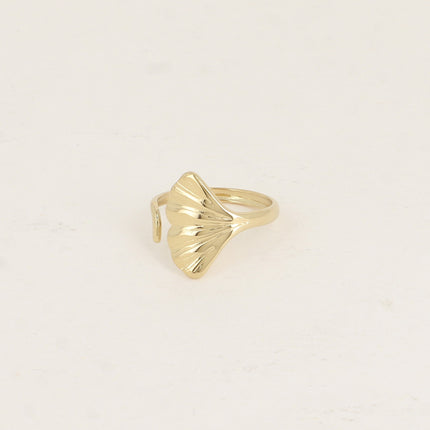 Bague ouverte - motif ginko