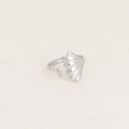 Bague ouverte - motif ginko