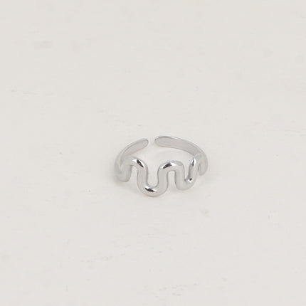 Bague - ligne ondulée