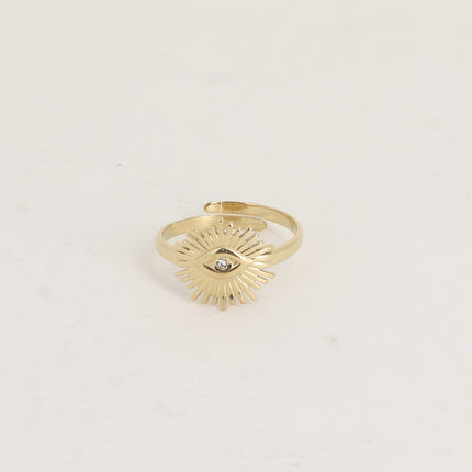 Bague - oeil du soleil et oxyde de zirconium