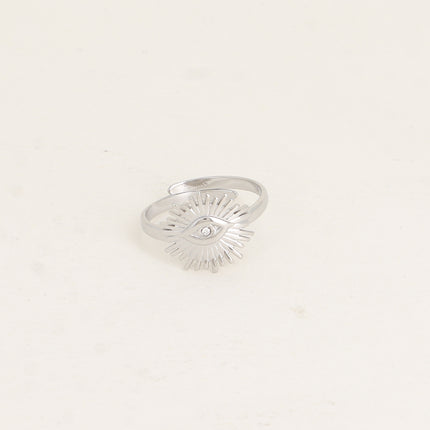 Bague - oeil du soleil et oxyde de zirconium