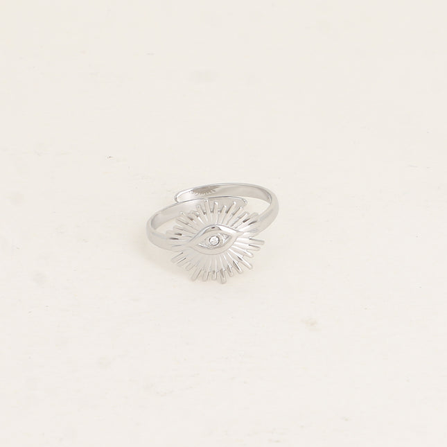 Bague - oeil du soleil et oxyde de zirconium