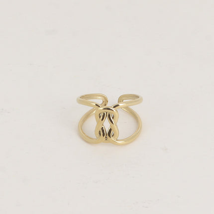 Bague - 2 rangs et noeud
