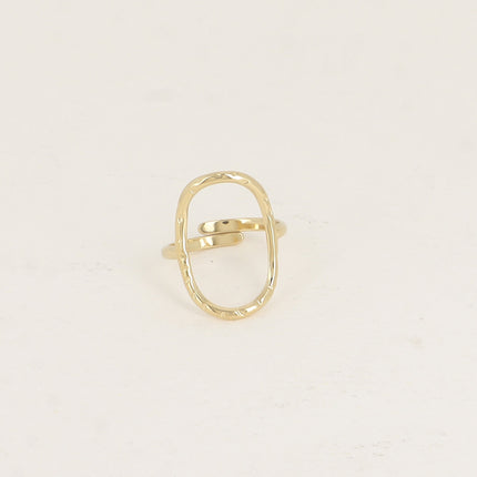 Bague - ovale ajouré strié