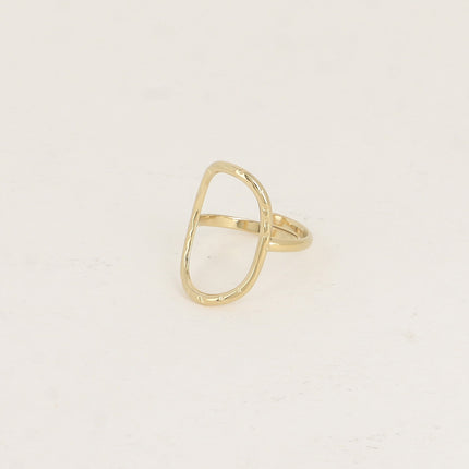 Bague - ovale ajouré strié