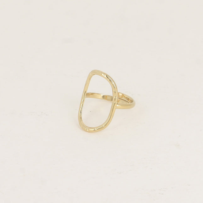 Bague - ovale ajouré strié