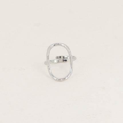 Bague - ovale ajouré strié