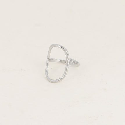 Bague - ovale ajouré strié