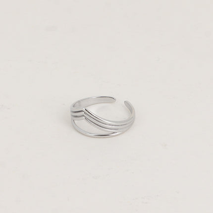 Bague - 4 rangs, barre et V