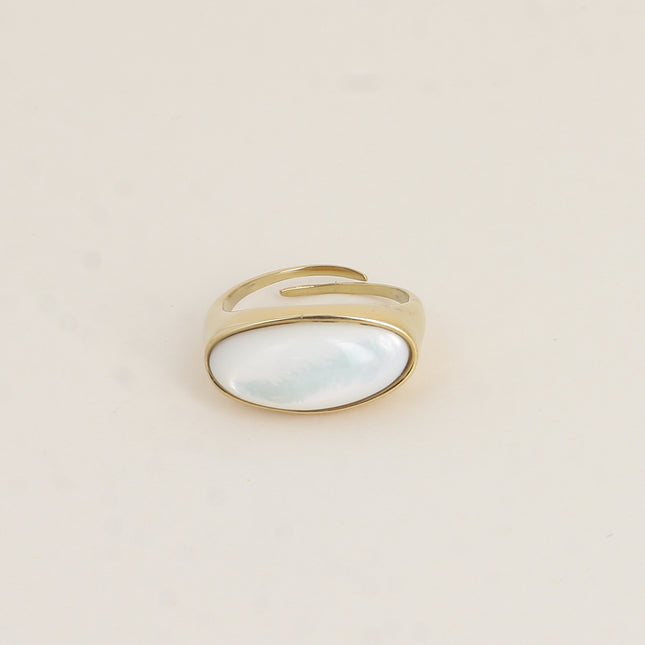 Bague - pierre naturelle ovale