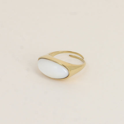 Bague - pierre naturelle ovale