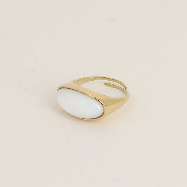 Bague - pierre naturelle ovale
