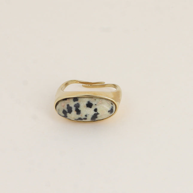 Bague - pierre naturelle ovale