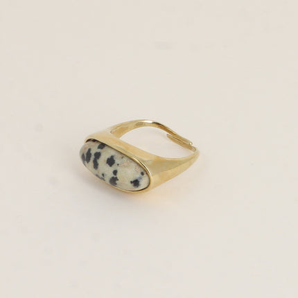 Bague - pierre naturelle ovale