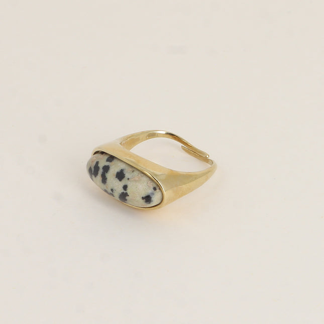 Bague - pierre naturelle ovale