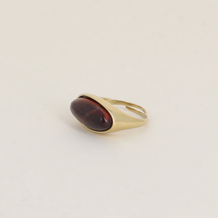 Bague - pierre naturelle ovale