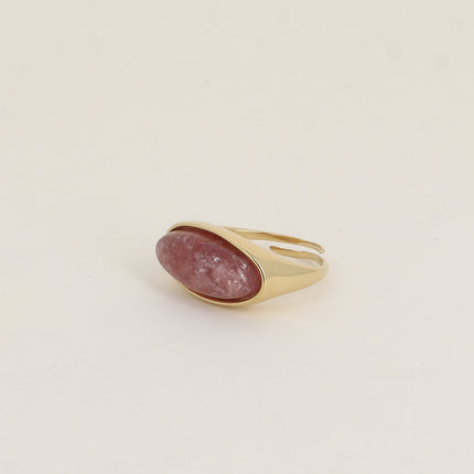 Bague - pierre naturelle ovale