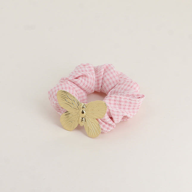 Bracelet / Chouchou Papillon Doré – Texture Naturelle