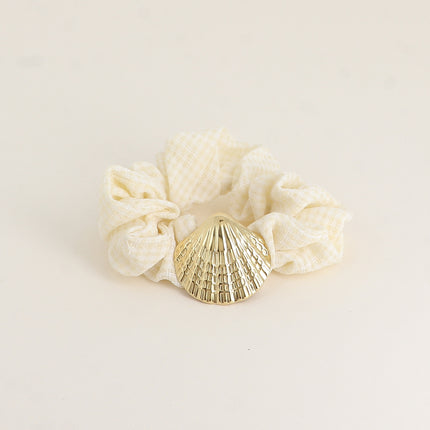 Bracelet / Chouchou Coquillage Doré – Texture Naturelle