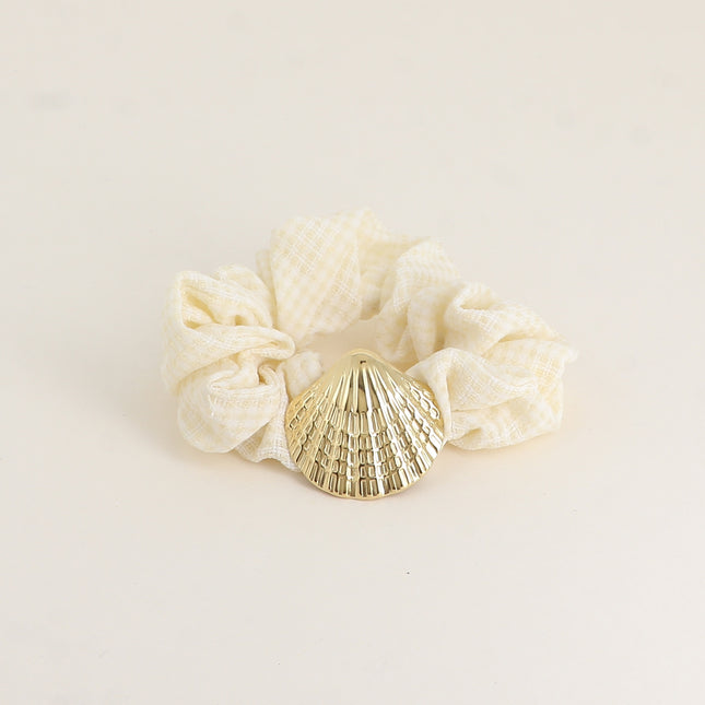 Bracelet / Chouchou Coquillage Doré – Texture Naturelle