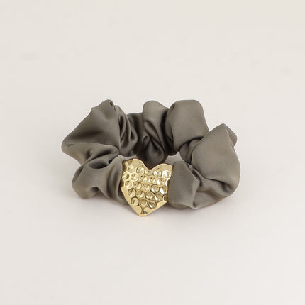 Bracelet / Chouchou Coeur effet nid d'abeille Doré – Texture Naturelle