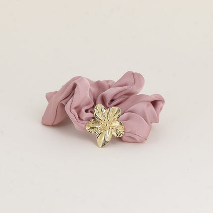 Bracelet / Chouchou Fleur Doré – Texture Naturelle
