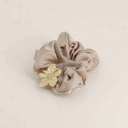 Bracelet / Chouchou Fleur Doré – Texture Naturelle