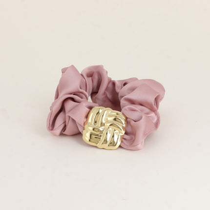 Gold Checkered Bracelet / Scrunchie – Natural Texture
