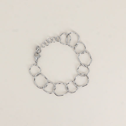 Bracelet - maillons ovales ondulés