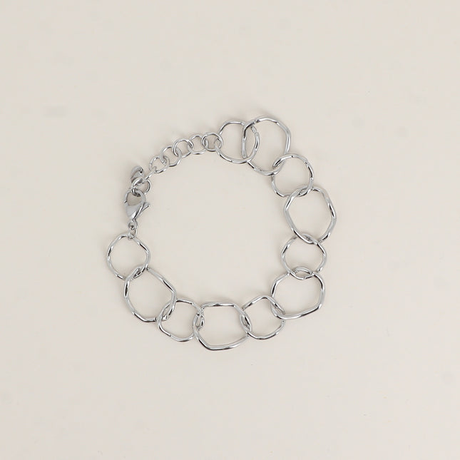 Bracelet - maillons ovales ondulés