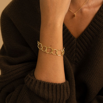 Bracelet - maillons ovales ondulés