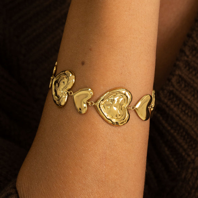 Bracelet - maillons coeurs