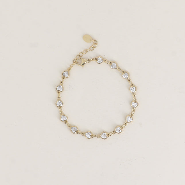 Bracelet - cristaux coeurs