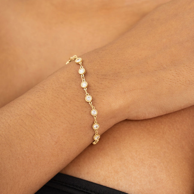Bracelet - cristaux ronds