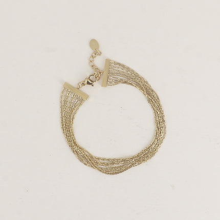 Bracelet multirangs - 10 mailles type grain de riz