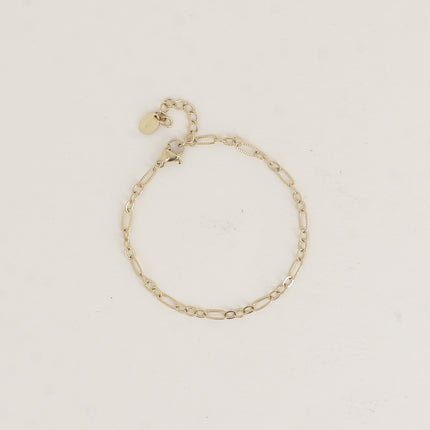 Bracelet - maille alternée 1/3 avec anneaux lisses et striés