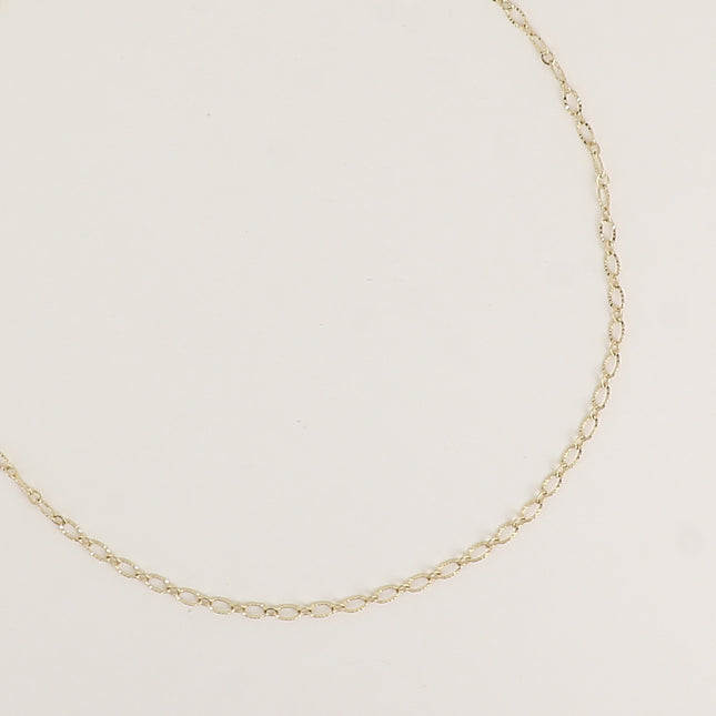 Collier - maille fine ovale alternée 1/1 lisse et striée